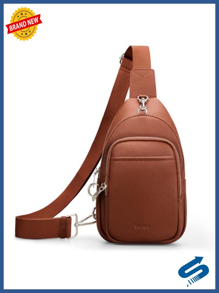 Real Leather Small Sling Bag Anti Theft Crossbody Chest Bag With Rfid Blocking